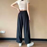 Drawstring High Waist Wide Leg Pants