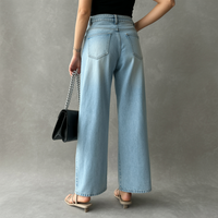 Women's Patchwork Wide Leg Jeans