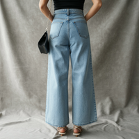 Women's Patchwork Wide Leg Jeans